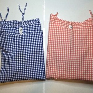 GAP 2 Pairs Of Woman Blue and Pink Gingham Blouses